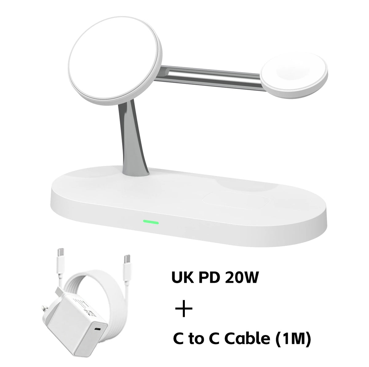 AVXRUA Fast 3-in-1 Wireless Charger Stand for Apple Users