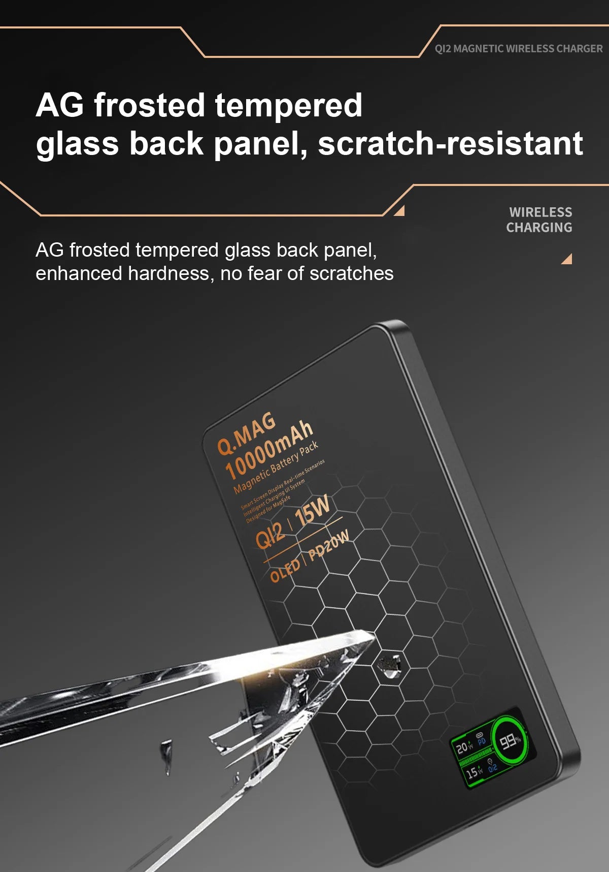 CrownQu Fast Magnetic Wireless Power Bank for iPhone Users