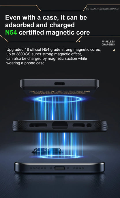 CrownQu Fast Magnetic Wireless Power Bank for iPhone Users
