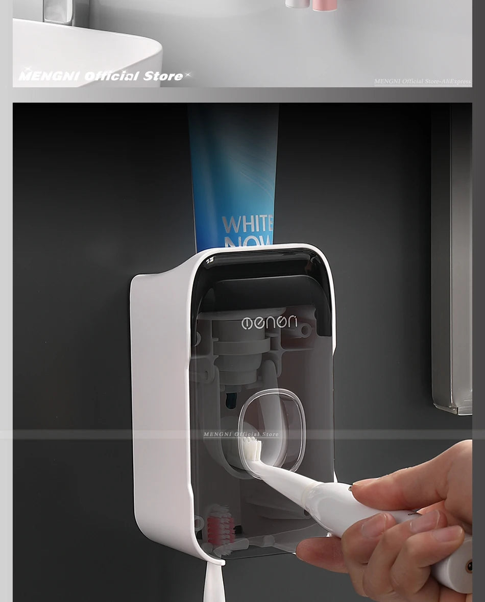 MENGNI Wall Mounted Toothpaste Dispenser For Busy Families