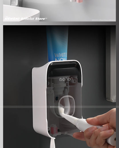 MENGNI Wall Mounted Toothpaste Dispenser For Busy Families