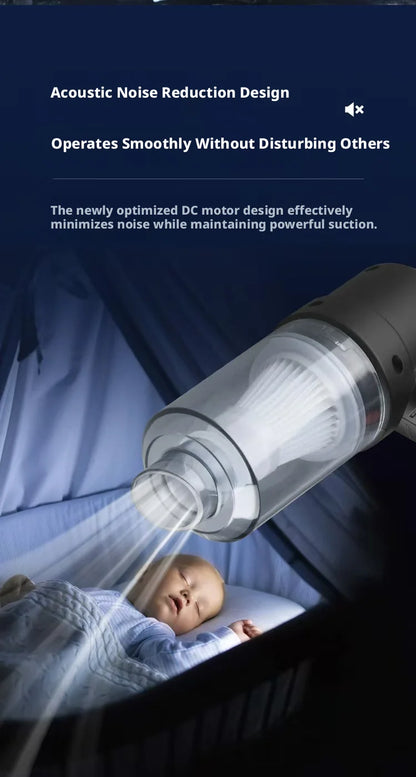Portable Car Vacuum Cleaner With 2 In 1 Suction Blower
