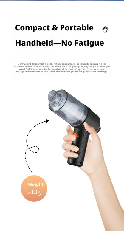 Portable Car Vacuum Cleaner With 2 In 1 Suction Blower