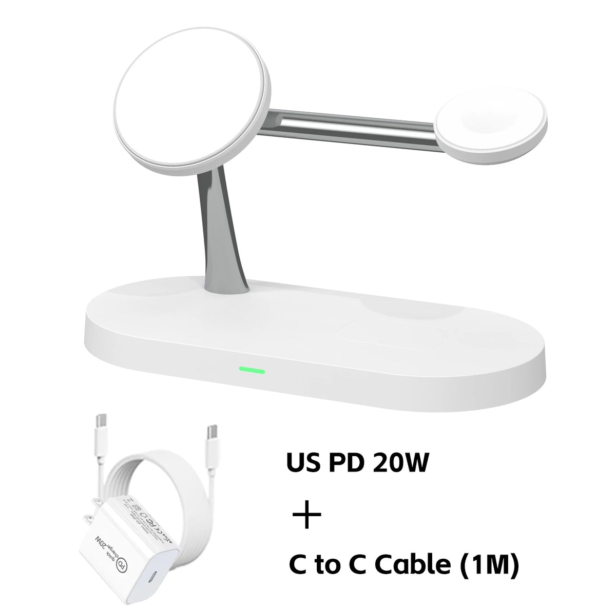 AVXRUA Fast 3-in-1 Wireless Charger Stand for Apple Users