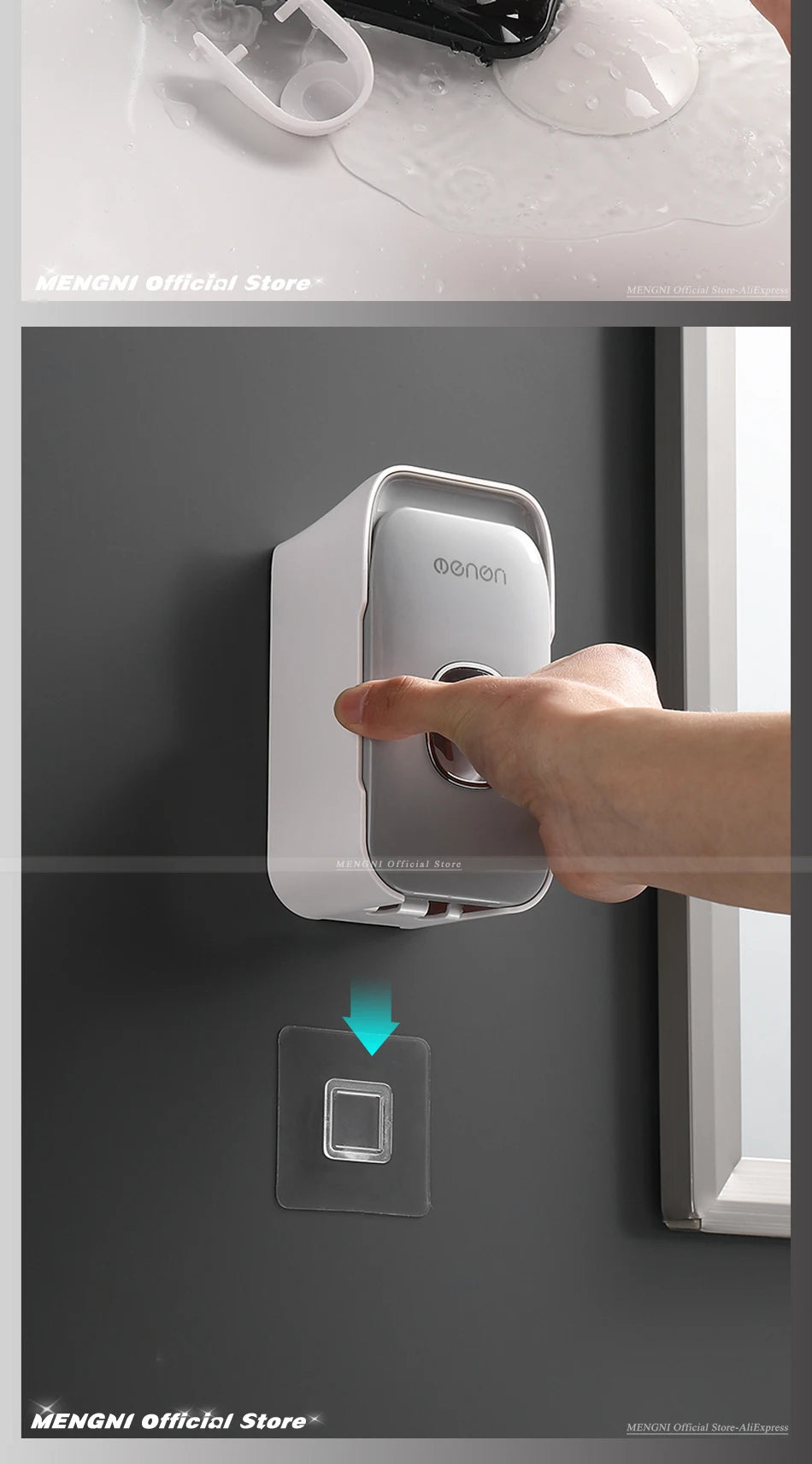 MENGNI Wall Mounted Toothpaste Dispenser For Busy Families