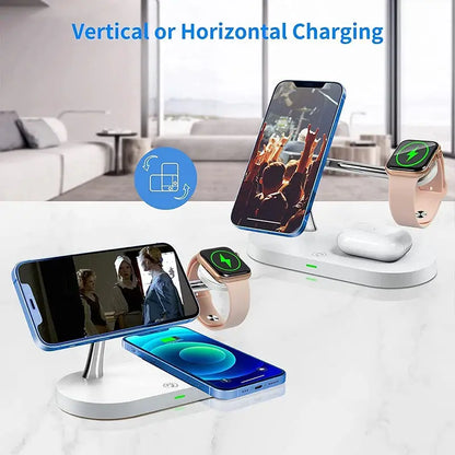 AVXRUA Fast 3-in-1 Wireless Charger Stand for Apple Users