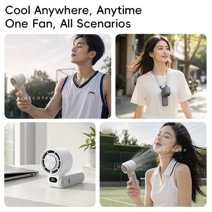 Kinscoter Handheld Fan, 100-Speed Cooling for Travel