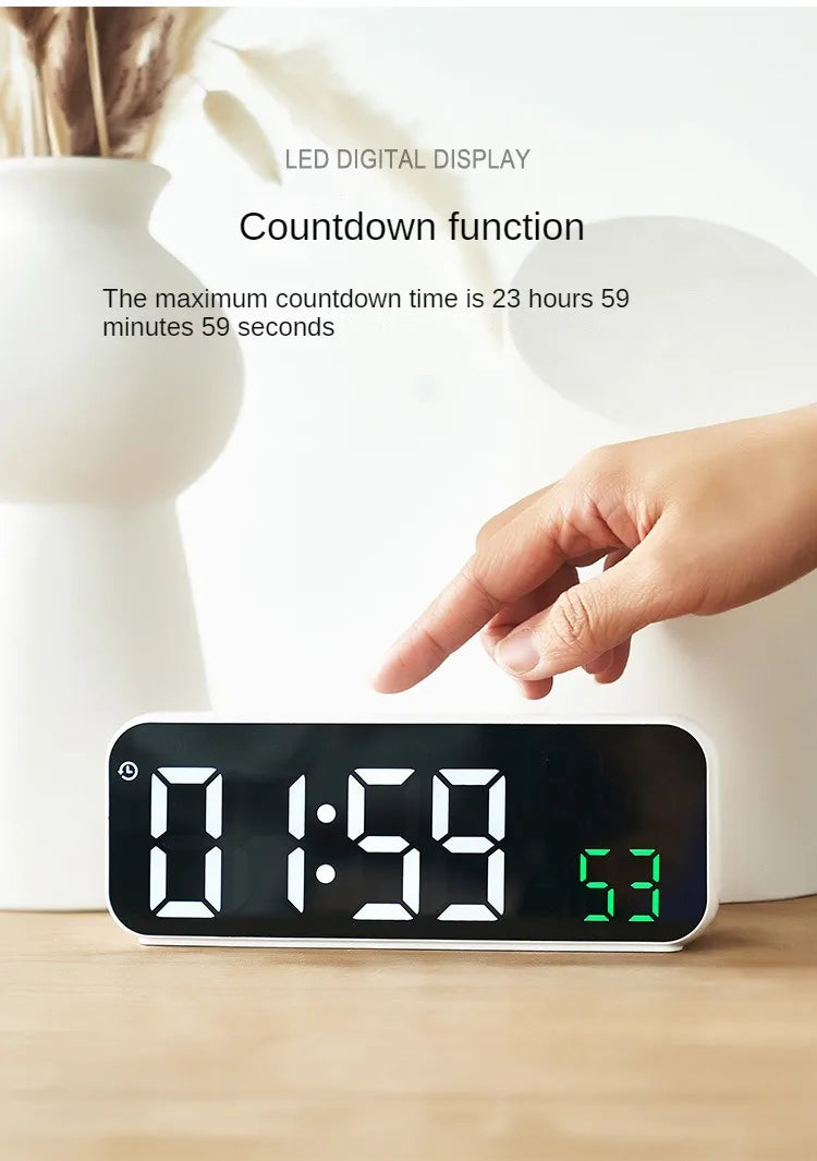 Digital LED Alarm Clock With Temperature And Night Mode