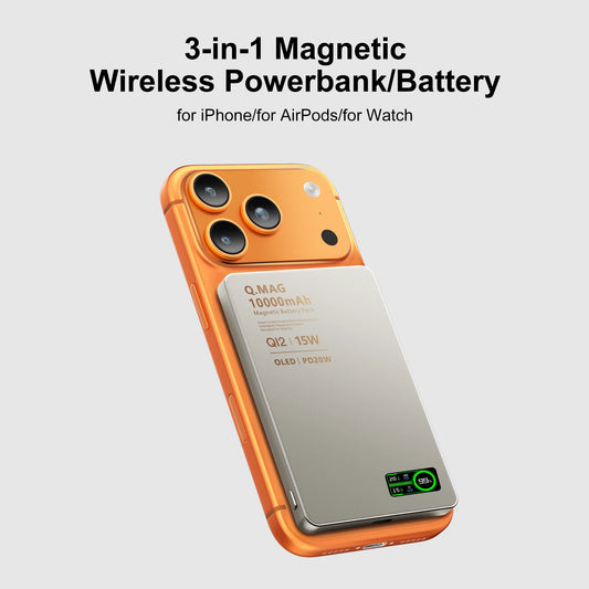 CrownQu Fast Magnetic Wireless Power Bank for iPhone Users