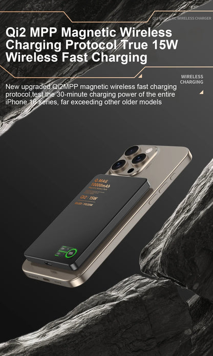 CrownQu Fast Magnetic Wireless Power Bank for iPhone Users