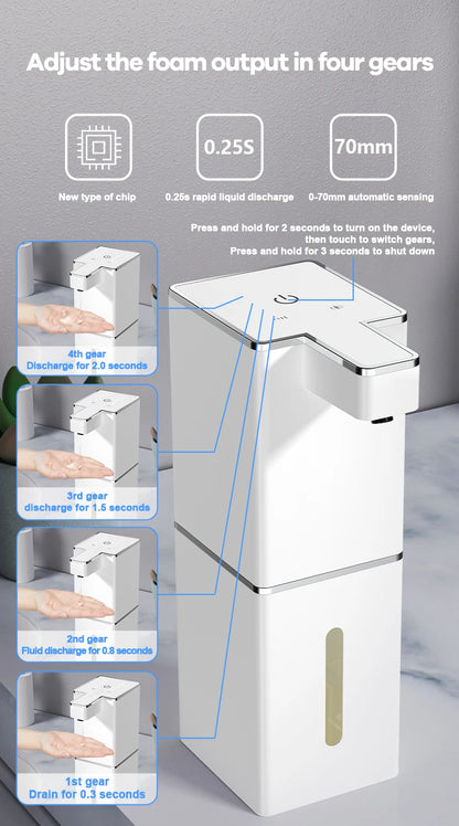 DONASIRA Wall Mounted Touchless Soap Dispenser for Kitchen and Bath