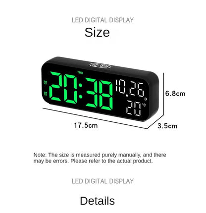 Digital LED Alarm Clock With Temperature And Night Mode