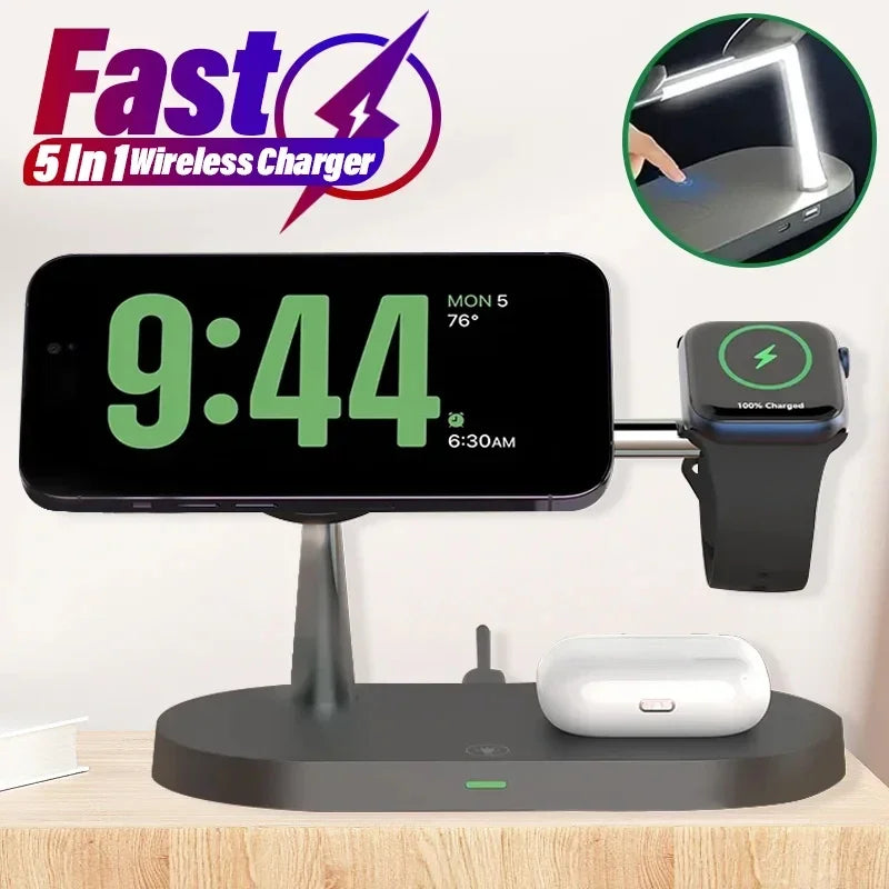 AVXRUA Fast 3-in-1 Wireless Charger Stand for Apple Users