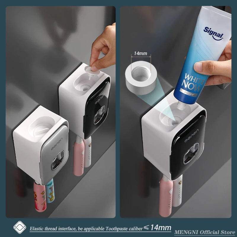 MENGNI Wall Mounted Toothpaste Dispenser For Busy Families