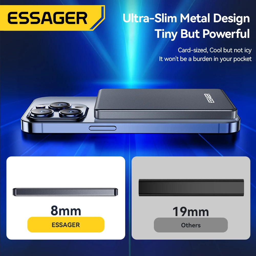 Essager Magnetic Wireless Power Bank 5000mAh 20W Fast Charging for iPhone