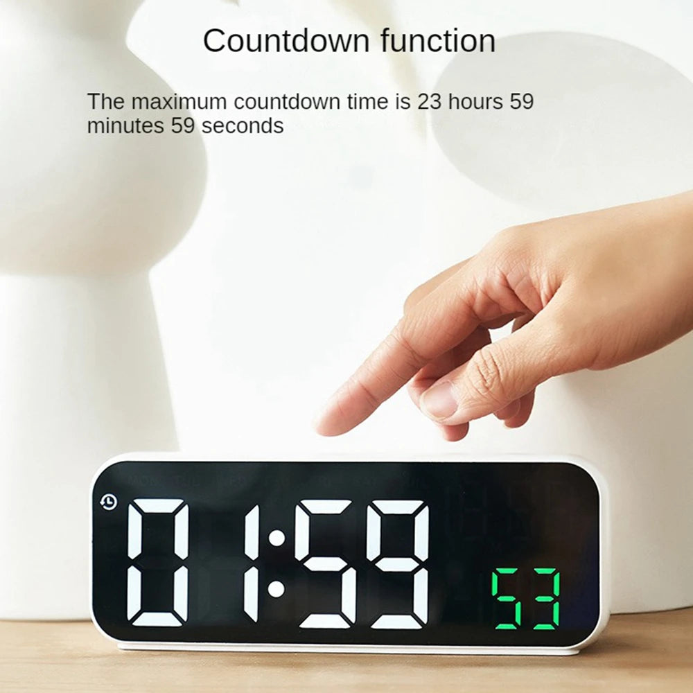 Digital LED Alarm Clock With Temperature And Night Mode