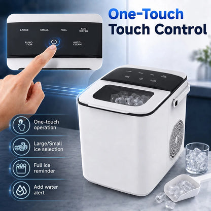 Portable Bullet Ice Maker for Home Fast Self Cleaning Machine