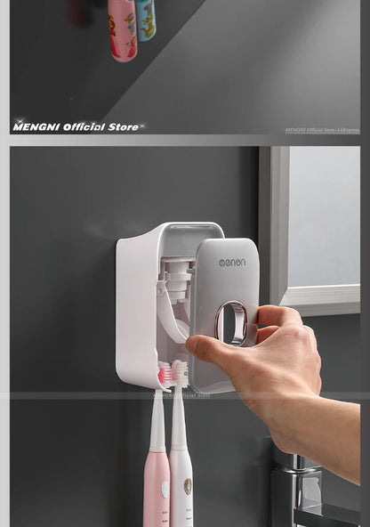 MENGNI Wall Mounted Toothpaste Dispenser For Busy Families