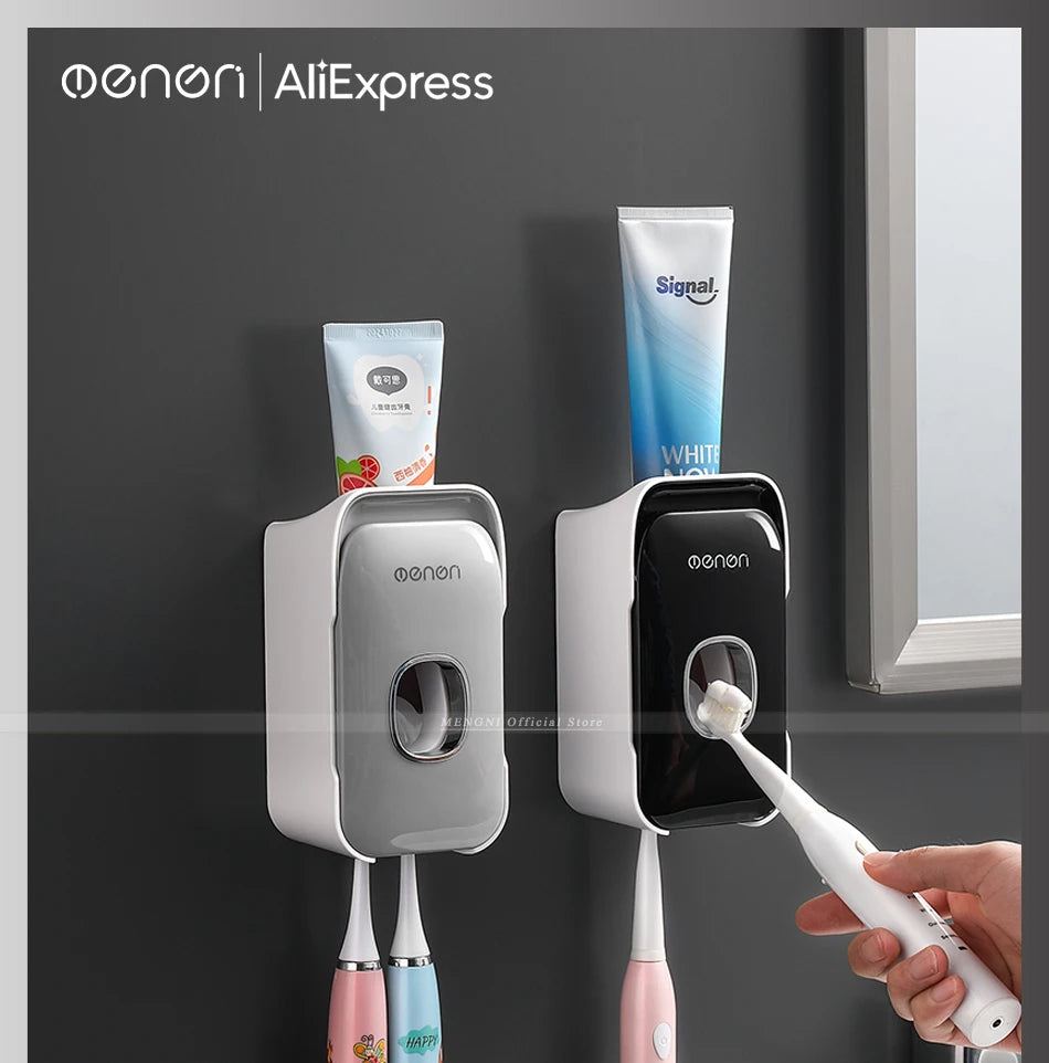 MENGNI Wall Mounted Toothpaste Dispenser For Busy Families