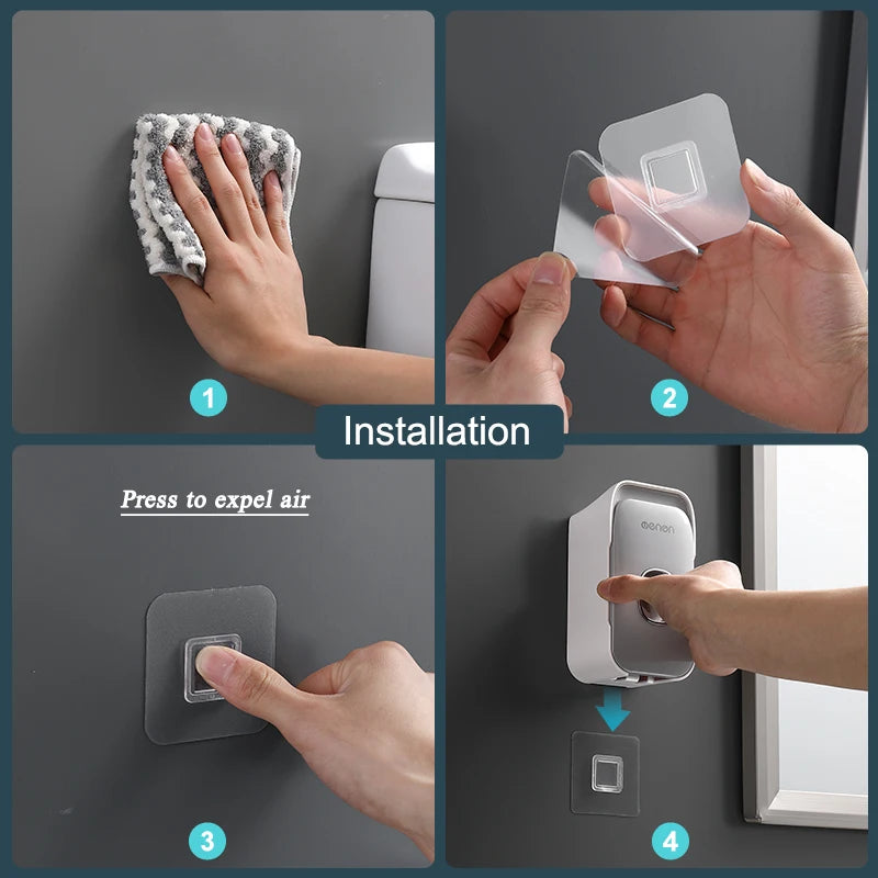 MENGNI Wall Mounted Toothpaste Dispenser For Busy Families