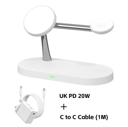 AVXRUA Fast 3-in-1 Wireless Charger Stand for Apple Users