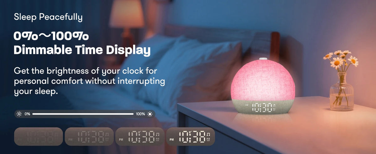 Sunrise Alarm Clock With White Noise RGB Night Light for Better Sleep