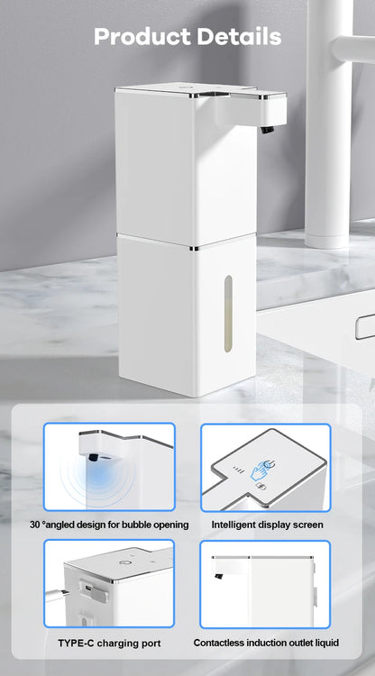 DONASIRA Wall Mounted Touchless Soap Dispenser for Kitchen and Bath