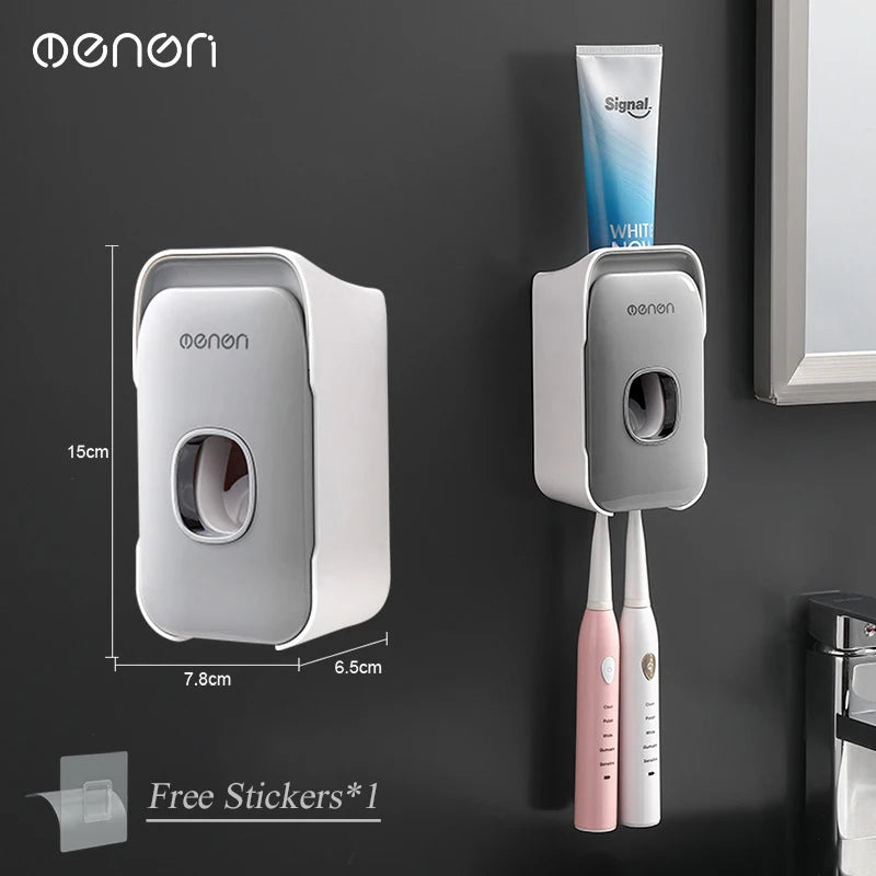MENGNI Wall Mounted Toothpaste Dispenser For Busy Families
