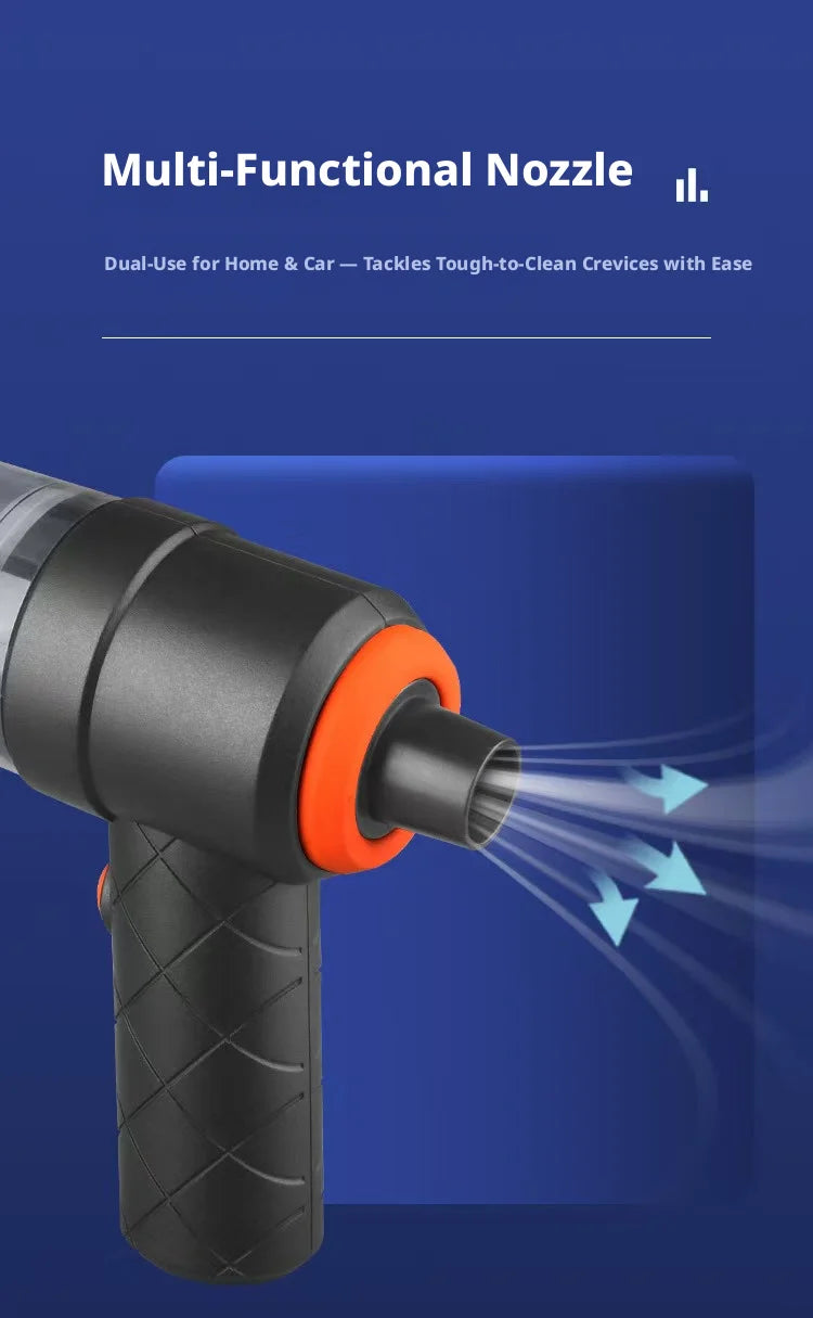 Portable Car Vacuum Cleaner With 2 In 1 Suction Blower
