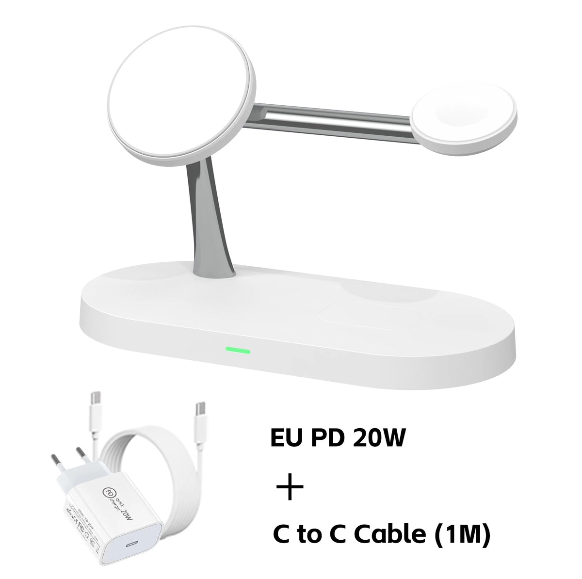 AVXRUA Fast 3-in-1 Wireless Charger Stand for Apple Users