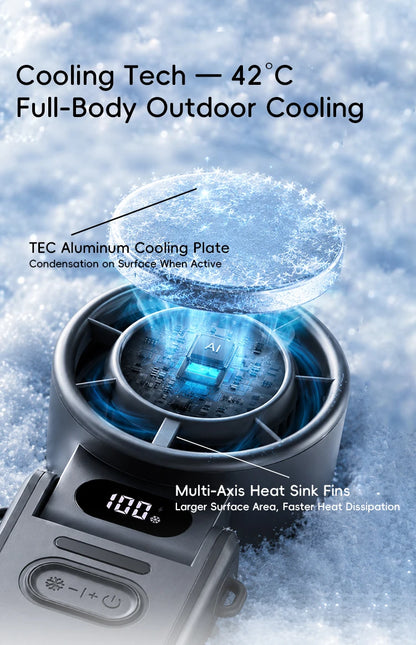 Kinscoter Handheld Fan, 100-Speed Cooling for Travel