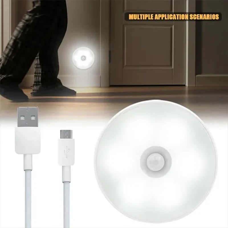 Super Cheese PIR Motion Sensor LED Night Light USB Rechargeable for Closets