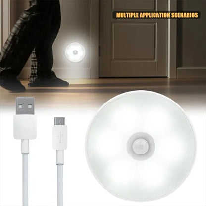 Super Cheese PIR Motion Sensor LED Night Light USB Rechargeable for Closets