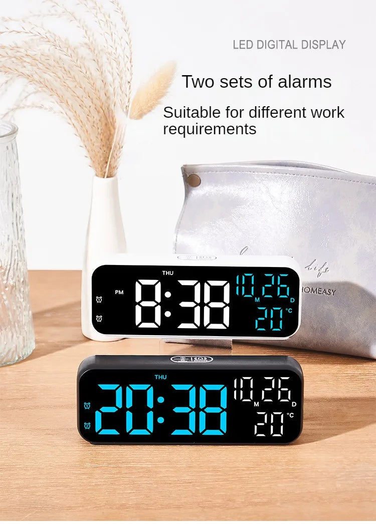 Digital LED Alarm Clock With Temperature And Night Mode