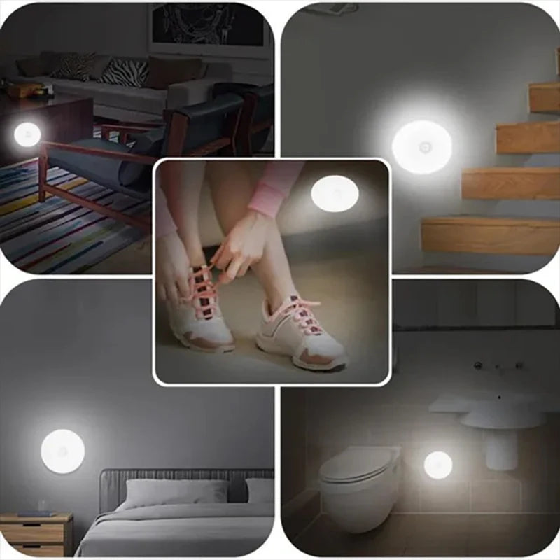 Super Cheese PIR Motion Sensor LED Night Light USB Rechargeable for Closets