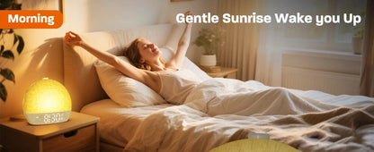 Sunrise Alarm Clock With White Noise RGB Night Light for Better Sleep