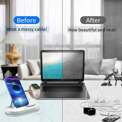 AVXRUA Fast 3-in-1 Wireless Charger Stand for Apple Users