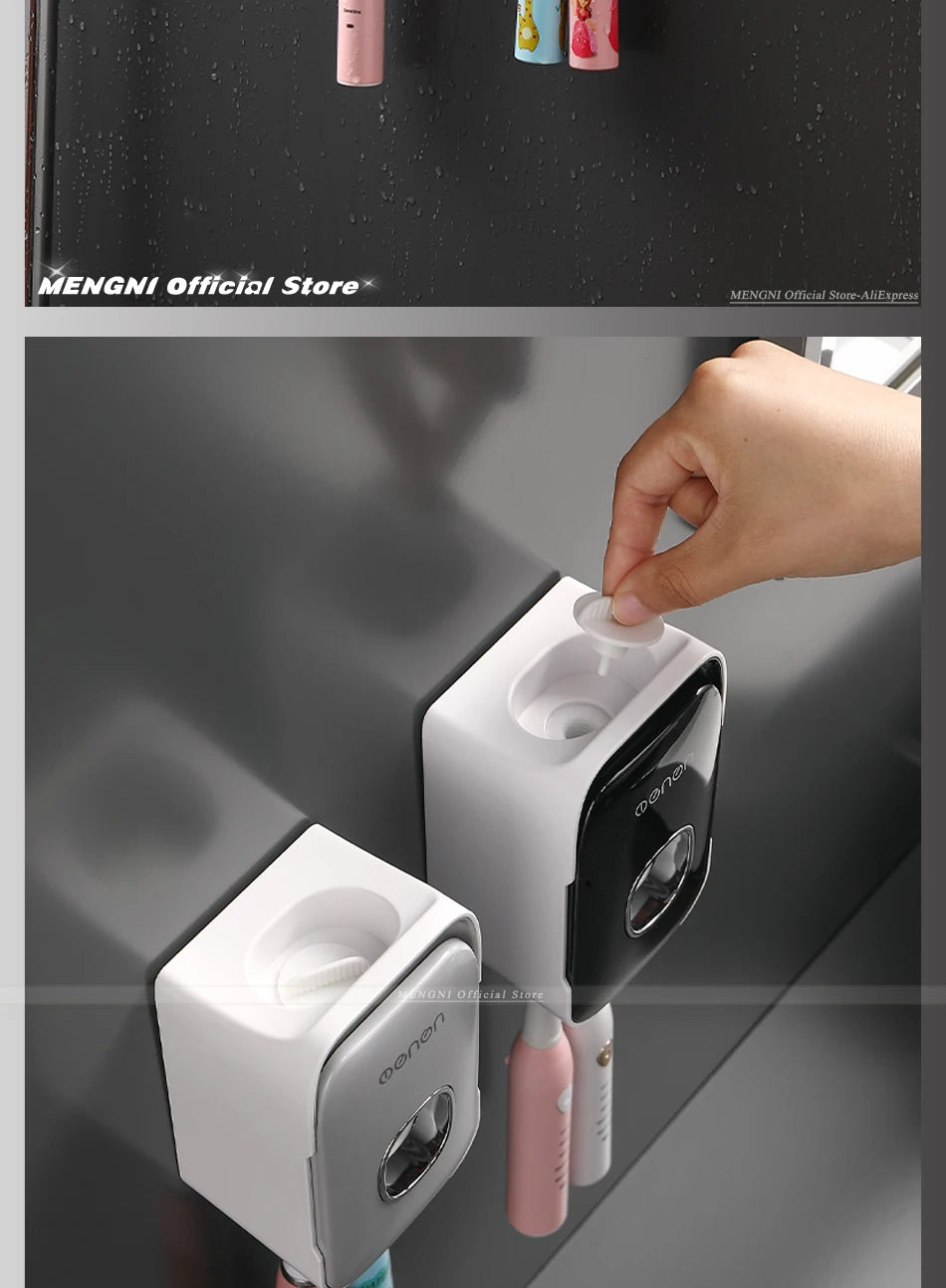 MENGNI Wall Mounted Toothpaste Dispenser For Busy Families