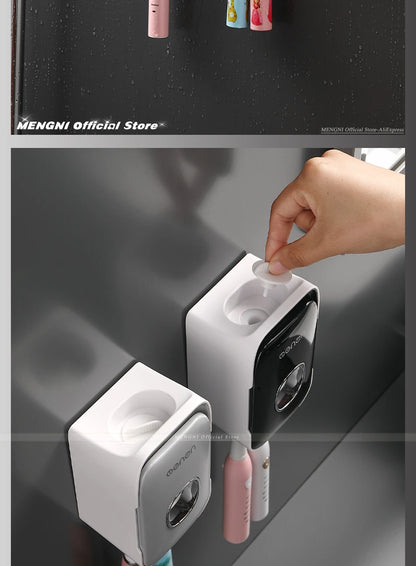 MENGNI Wall Mounted Toothpaste Dispenser For Busy Families