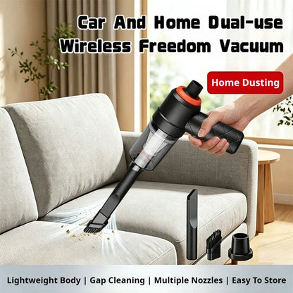 Portable Car Vacuum Cleaner With 2 In 1 Suction Blower