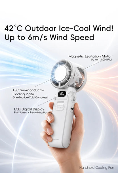 Kinscoter Handheld Fan, 100-Speed Cooling for Travel