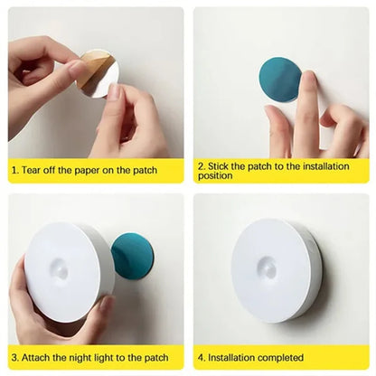 Super Cheese PIR Motion Sensor LED Night Light USB Rechargeable for Closets