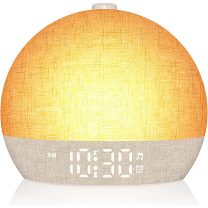 Sunrise Alarm Clock With White Noise RGB Night Light for Better Sleep