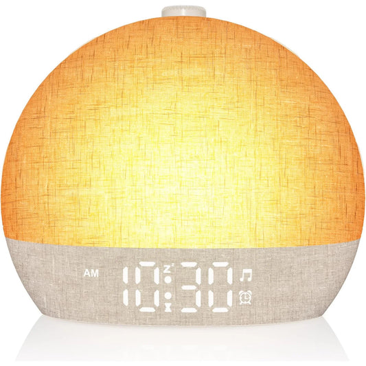 Sunrise Alarm Clock With White Noise RGB Night Light for Better Sleep