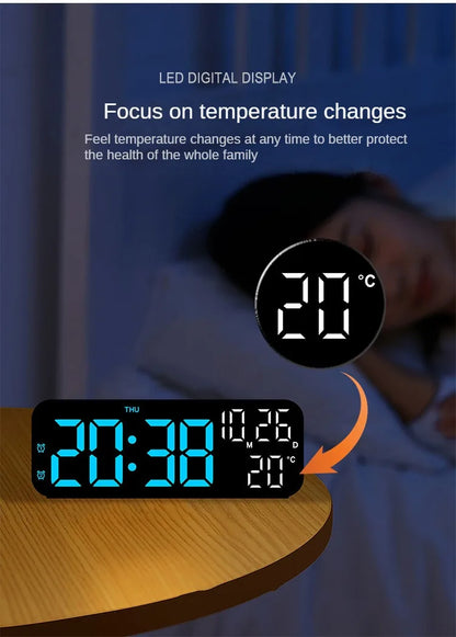 Digital LED Alarm Clock With Temperature And Night Mode