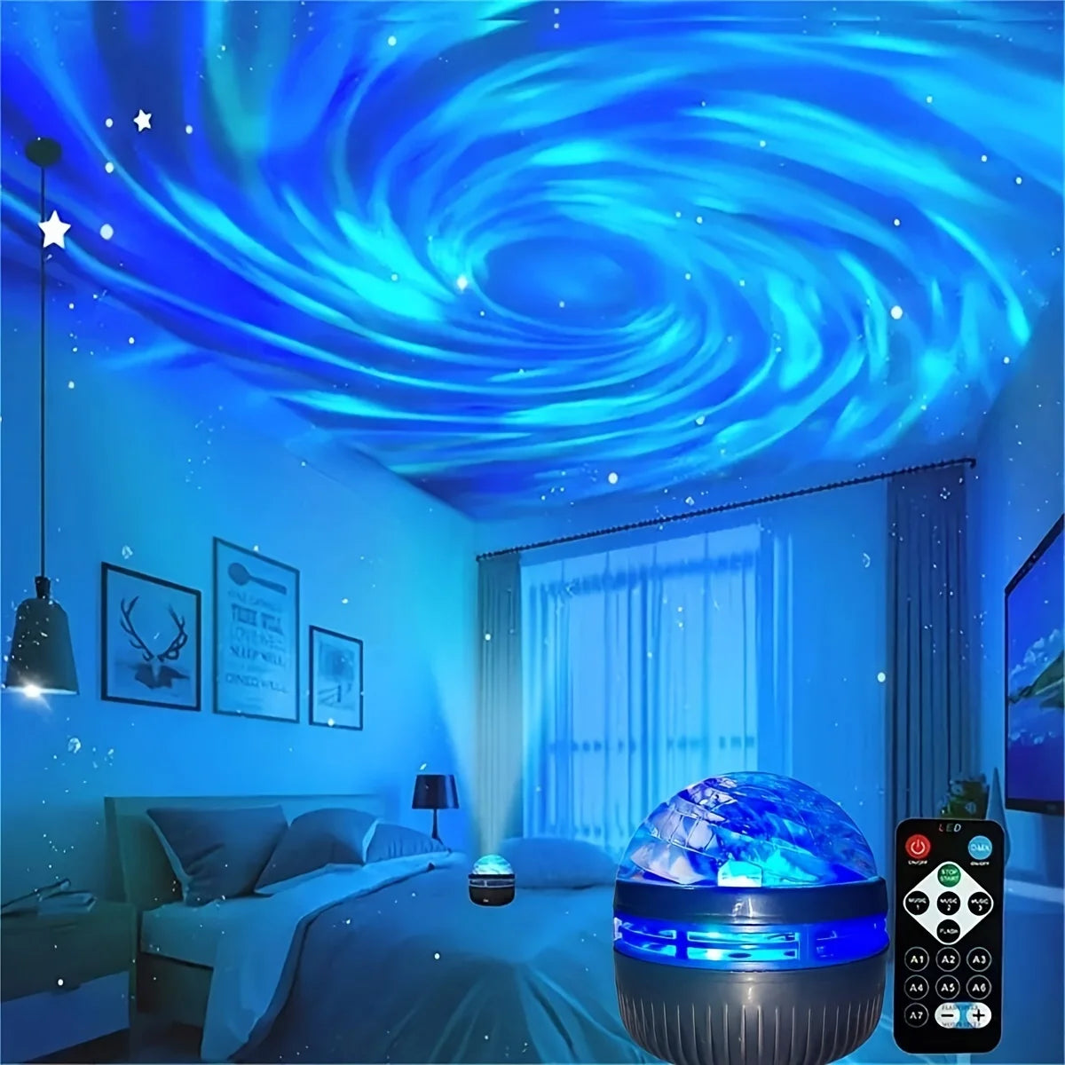 Saimili Galaxy Projector Night Light Remote for Kids Rooms