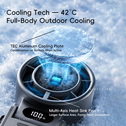 Kinscoter Handheld Fan, 100-Speed Cooling for Travel