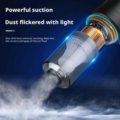 Portable Car Vacuum Cleaner With 2 In 1 Suction Blower