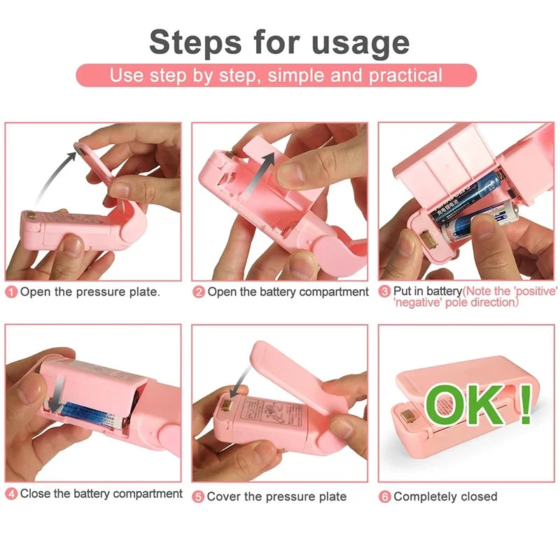 Mini Heat Bag Sealer, Handheld Food Saver for Home Cooks