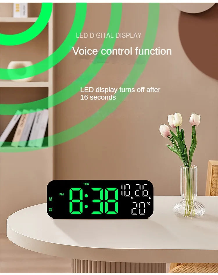 Digital LED Alarm Clock With Temperature And Night Mode